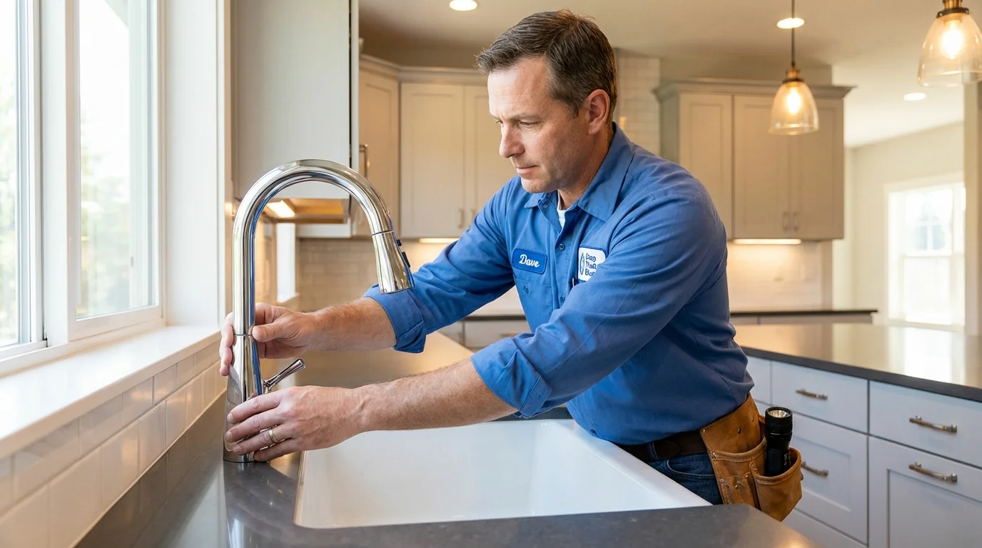Kitchen faucet installation by Johns Plumbing LLC in Western Springs